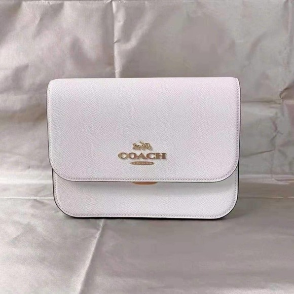 COACH C5632 BRYNN FLAP CROSSBODY GOLD/CHALK - Picture 2 of 7